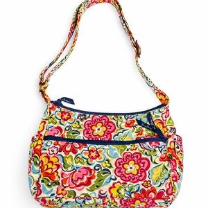 Vera Bradley Colorful Floral Shoulder Bag Summer Cotton Purse